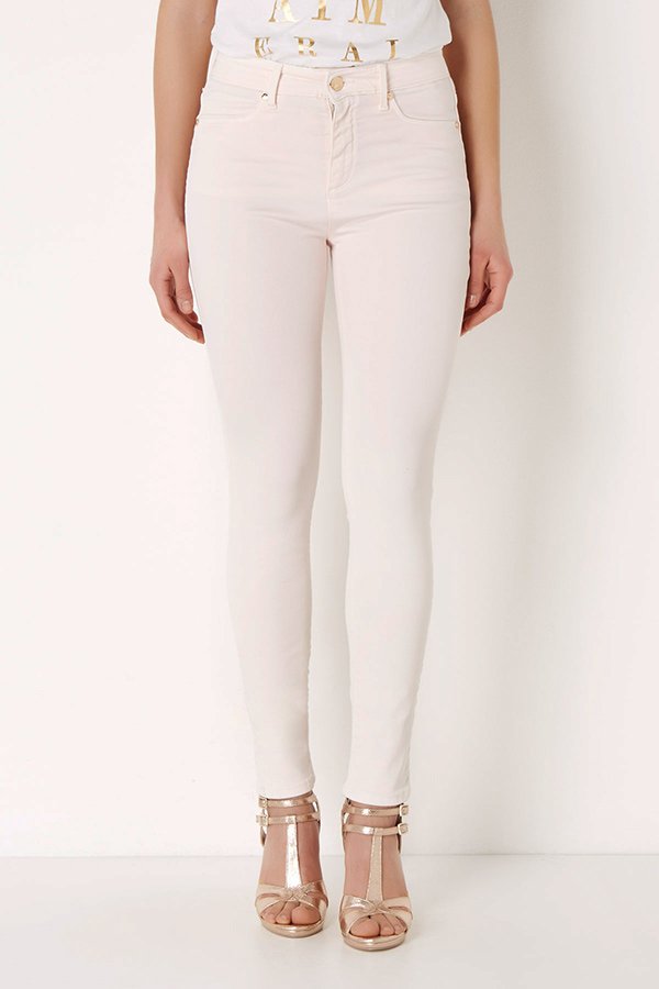 Pantalón skinny tiro alto color rosa – COMFORT JEANS