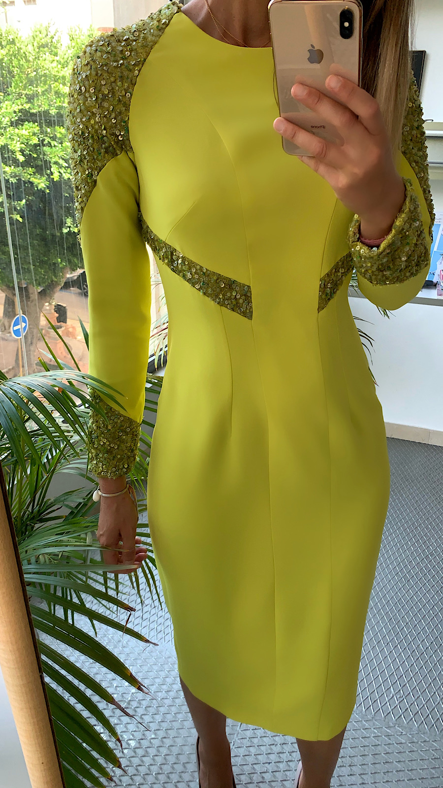 Vestido Vicky Martín Berrocal Joya Amarillo - | Ottro.com