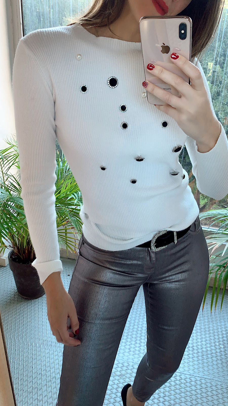 Pantalón Metalizado Azul