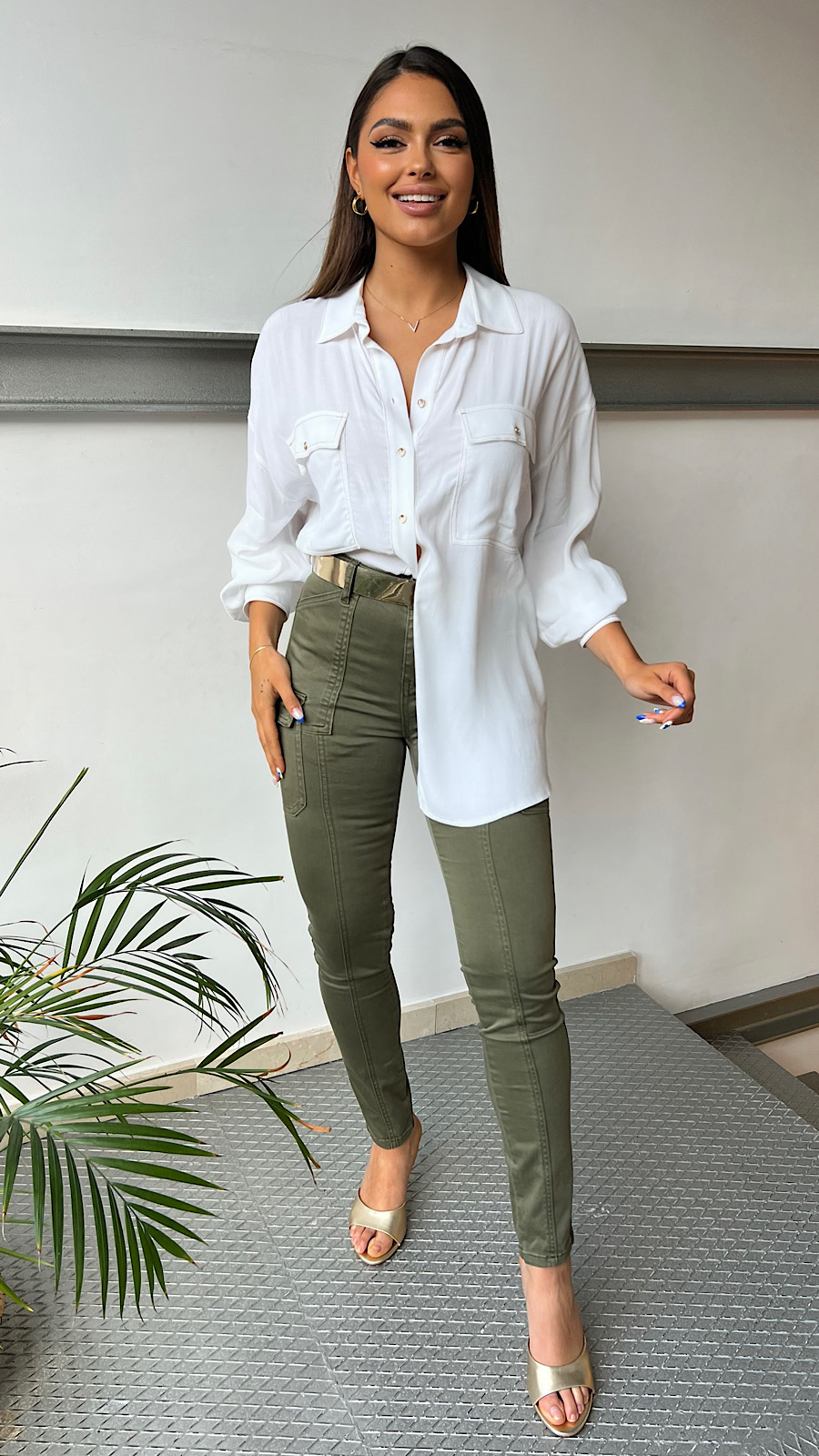 Pantalón Cargo Verde