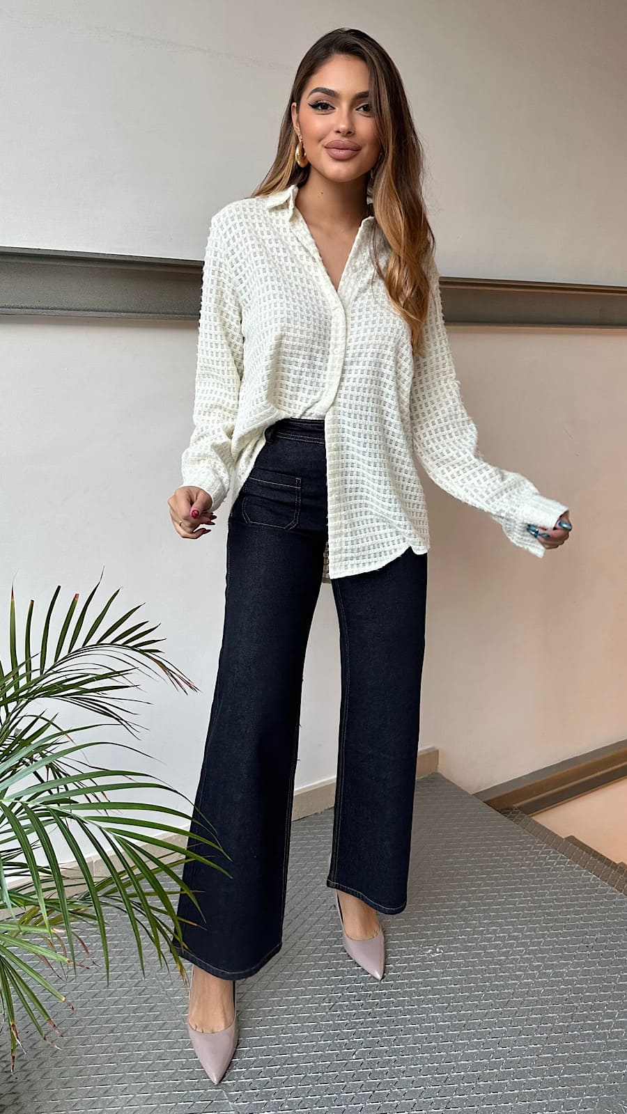 Jeans Azul Rectos Diseño Bolsillos