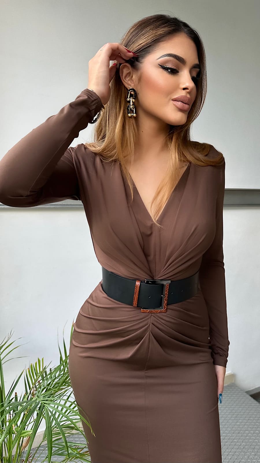 Cinturón Black Hebilla Coco Brown