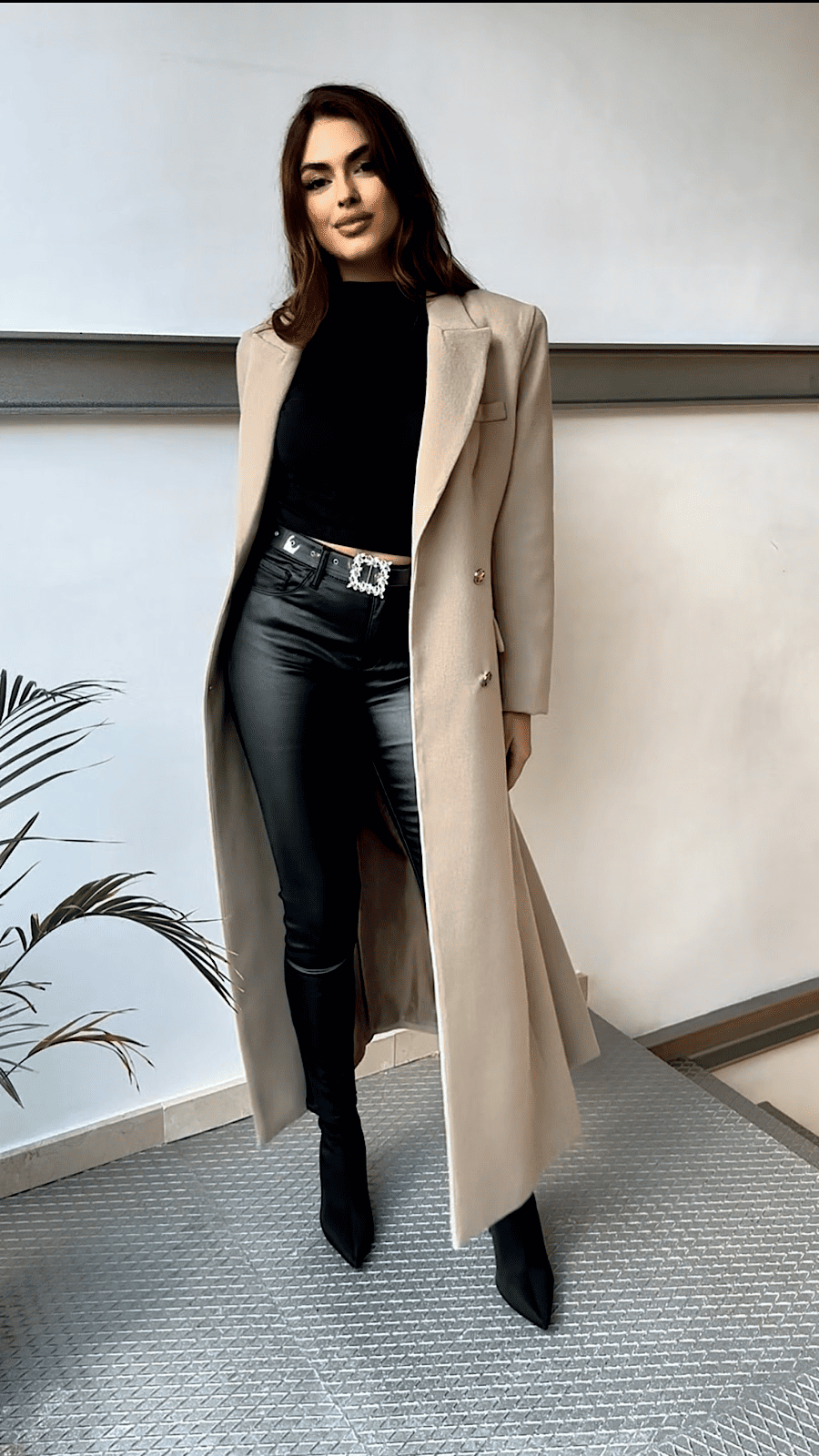 Abrigo Corte Sastre Beige Brooklyn