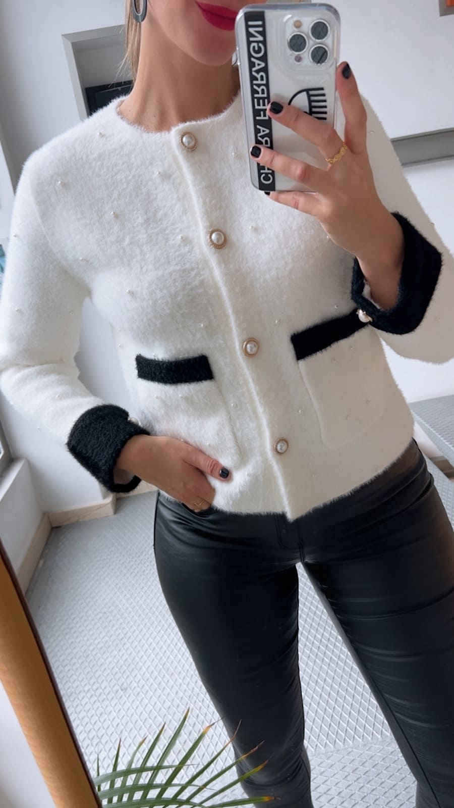 Cárdigan Perlas Chanel Black&White