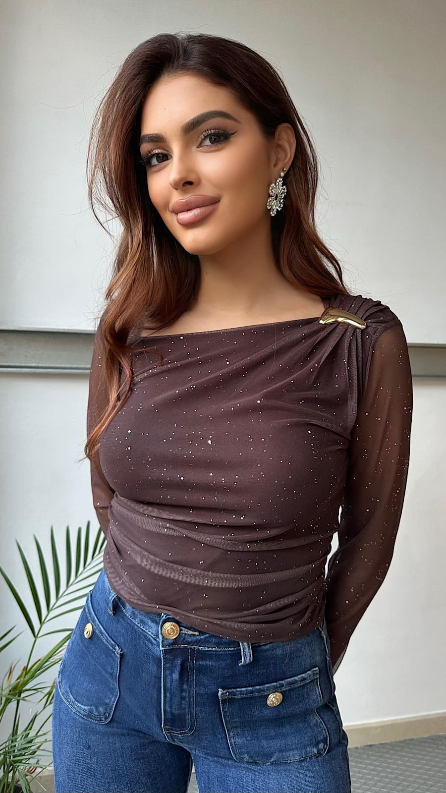 Jeans Flare Botones Dorados - Imagen 5