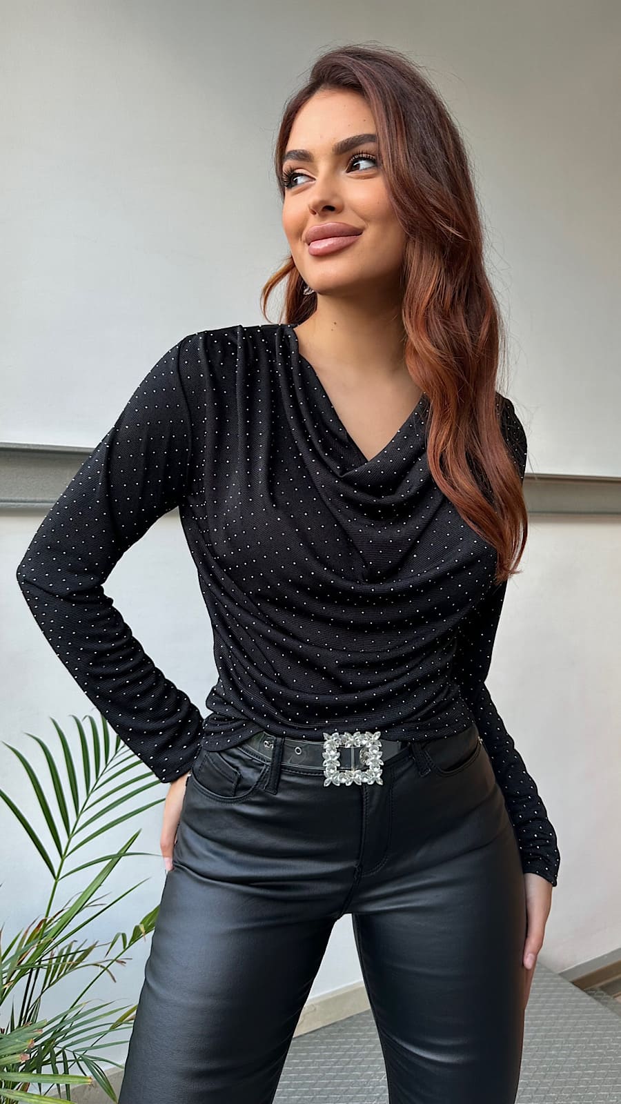 Top Glitter Black Lagoon