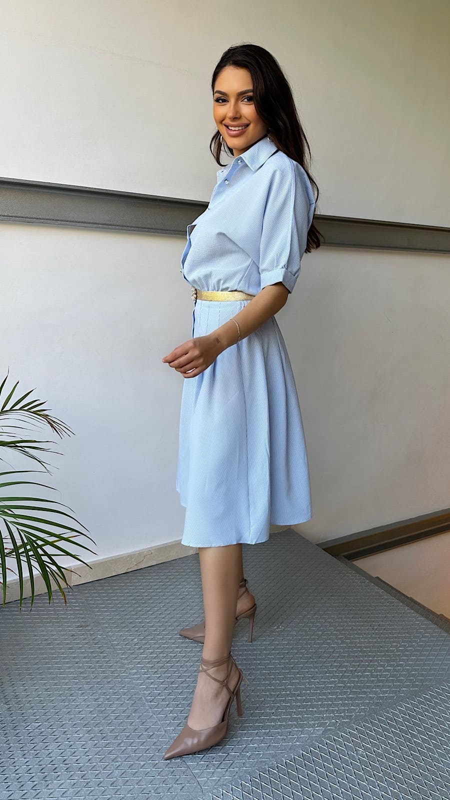 Alternative view of Vestido Camisero Rayas Lady