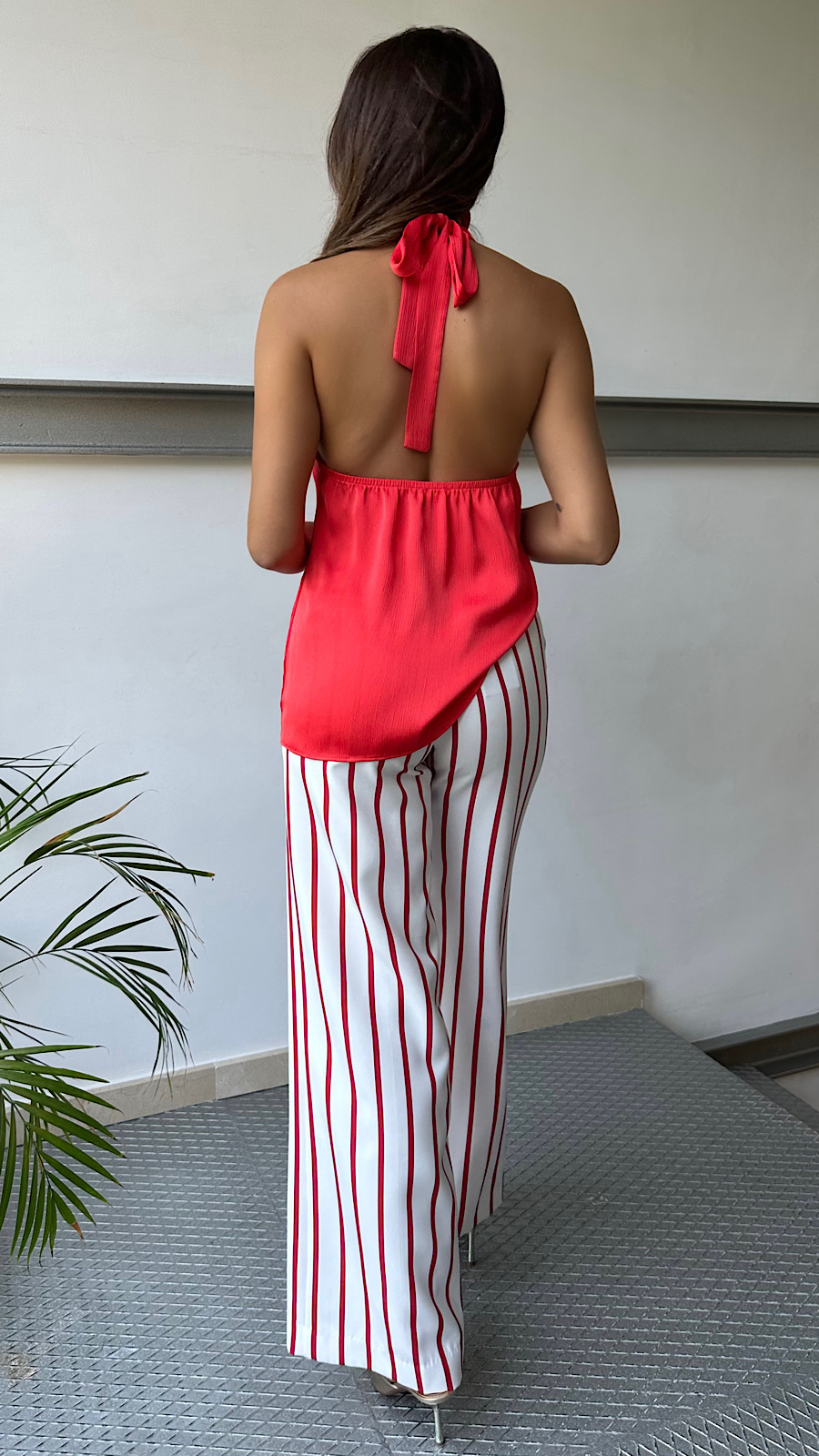 Top Coral Escote Halter - Imagen 3